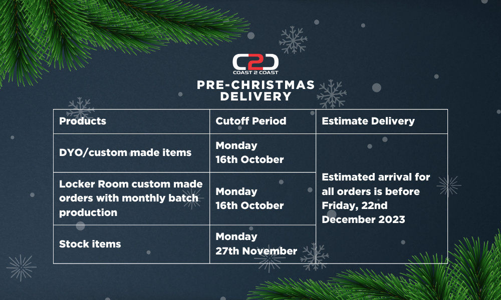 C2C Sports Pre-Christmas Delivery 2023
