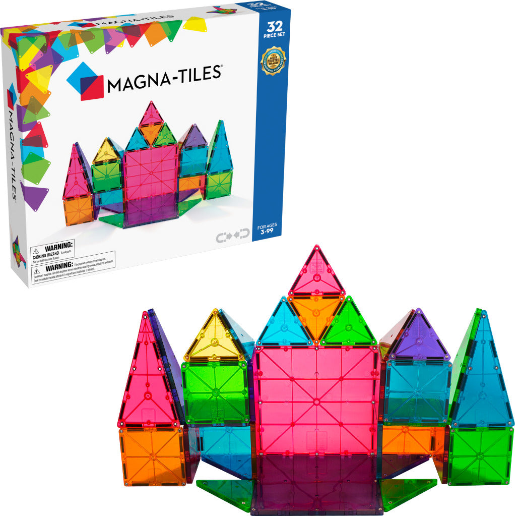 MAGNA-TILES Classic 100-Piece Magnetic Construction Set, The ORIGINAL –  Kazoodles Toys