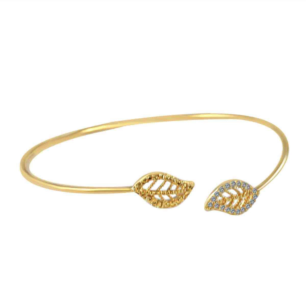 Pavé Diamond Monogram Spring Bangle