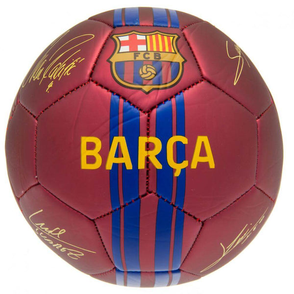 Billede af FC Barcelona fodbold m. autografer