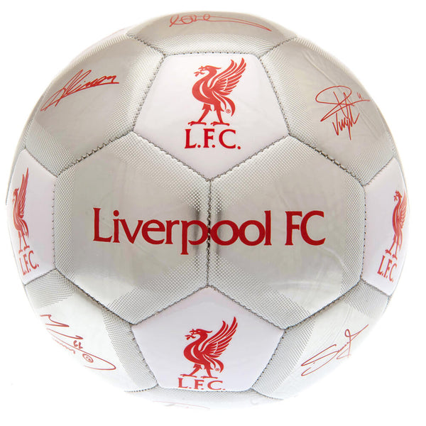 Liverpool FC Fodbold med autografer - Str 5