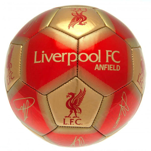 Liverpool FC - Fodbold m. autografer - Metallic