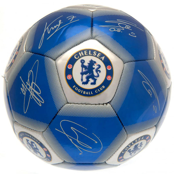 Billede af Chelsea FC Fodbold m. autografer - Størrelse 5