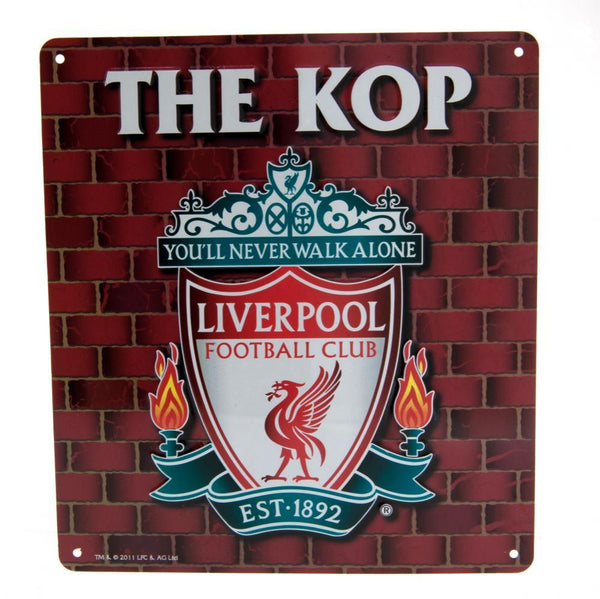 Se Liverpool FC The Kop skilt - 23 cm x 25 cm hos Fodboldgaver.dk