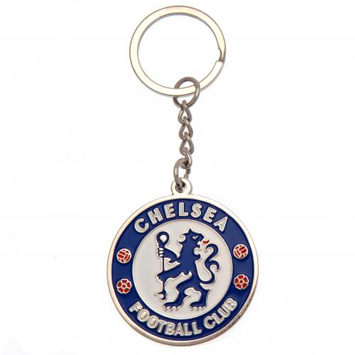 Se Chelsea F.C. Logo Nøglering - 45mm x 45mm hos Fodboldgaver.dk