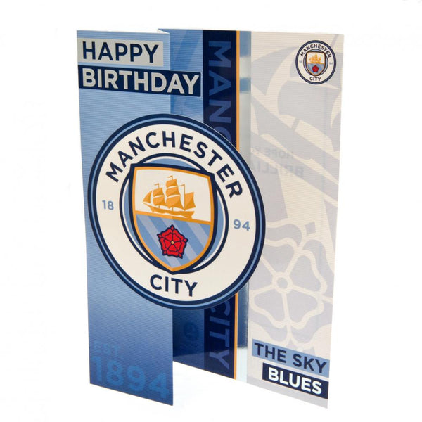 Se Manchester City FC Fødselsdagskort hos Fodboldgaver.dk