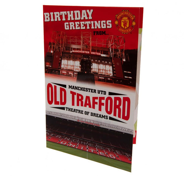 Se Manchester United FC Pop-Up fødselsdagskort hos Fodboldgaver.dk