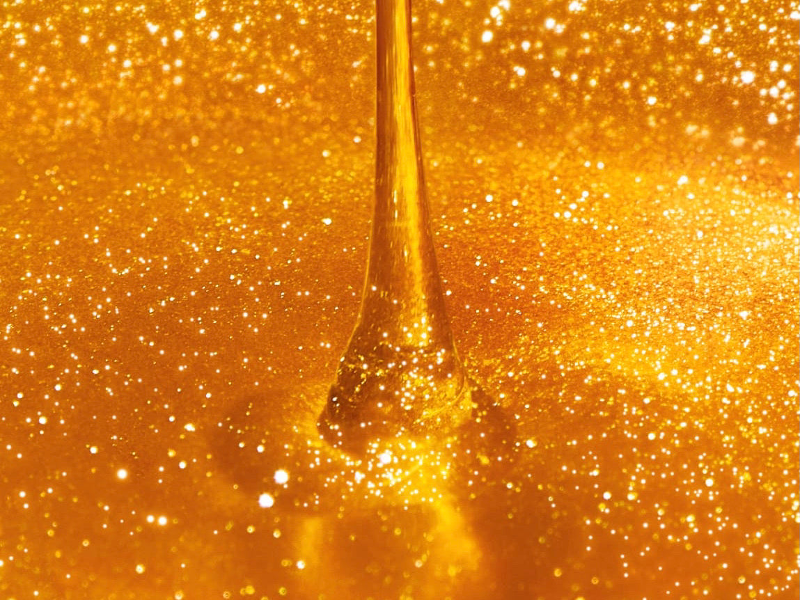 Huile pour les lèvres infusée au miel Golden Shimmer Glow
