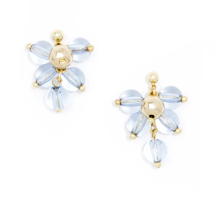 Light Blue Lucite Cluster Earring