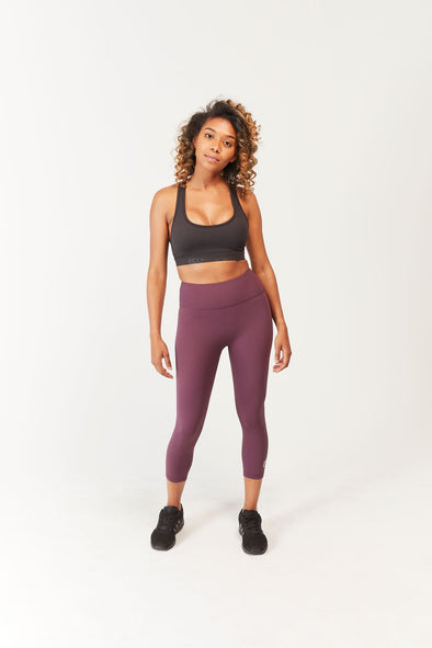 Roaman's Women's Plus Size Essential Stretch Capri Legging - 18/20, Purple  : Target