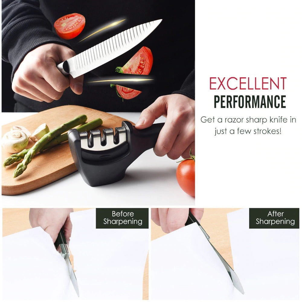 3 Stage Manual Knife Sharpener | My Home Essentials