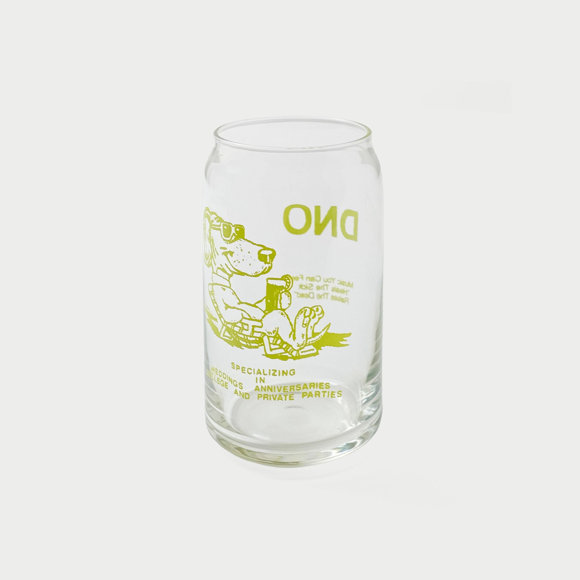 DNO Dog Beer Can Glass