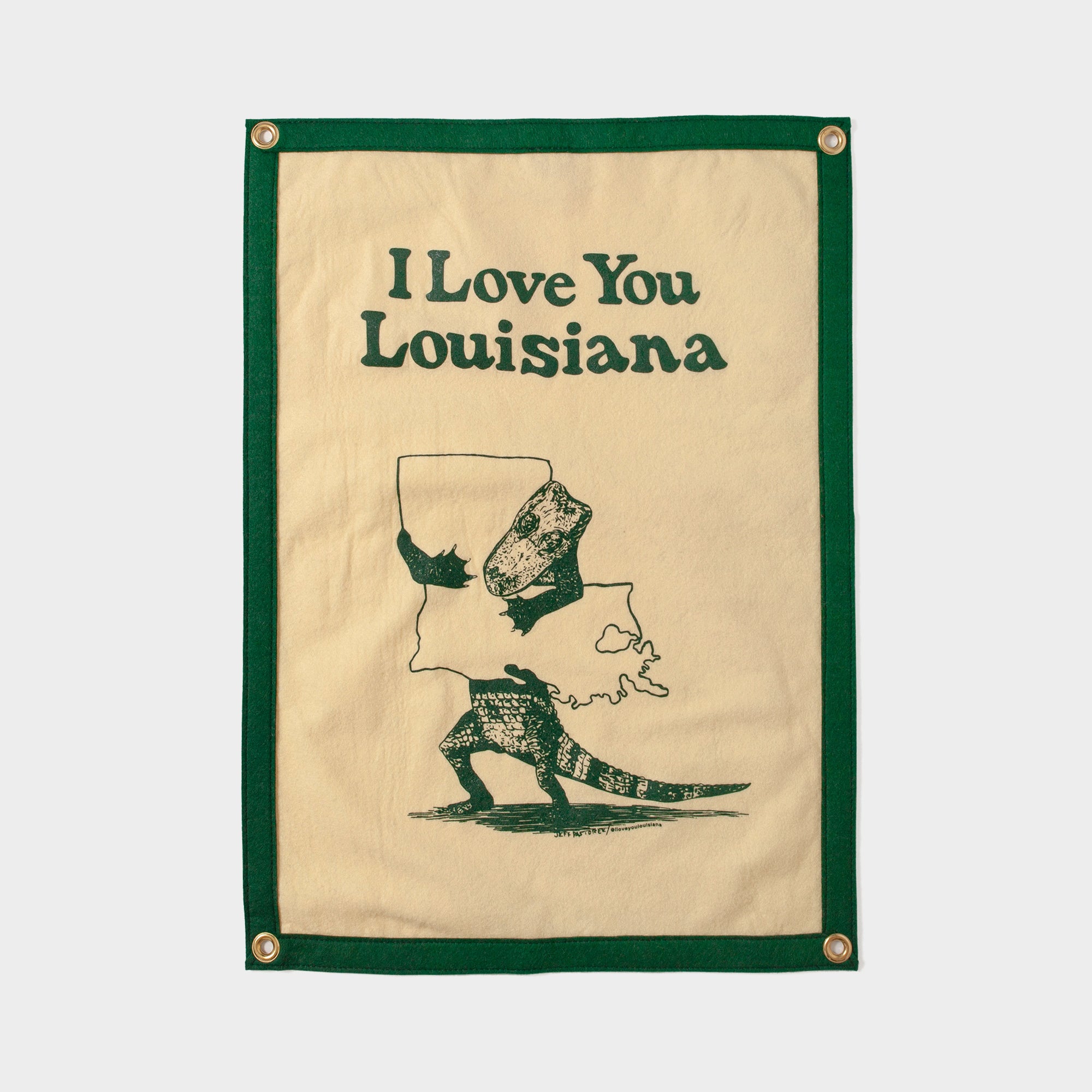 I Love You Louisiana Camp Flag
