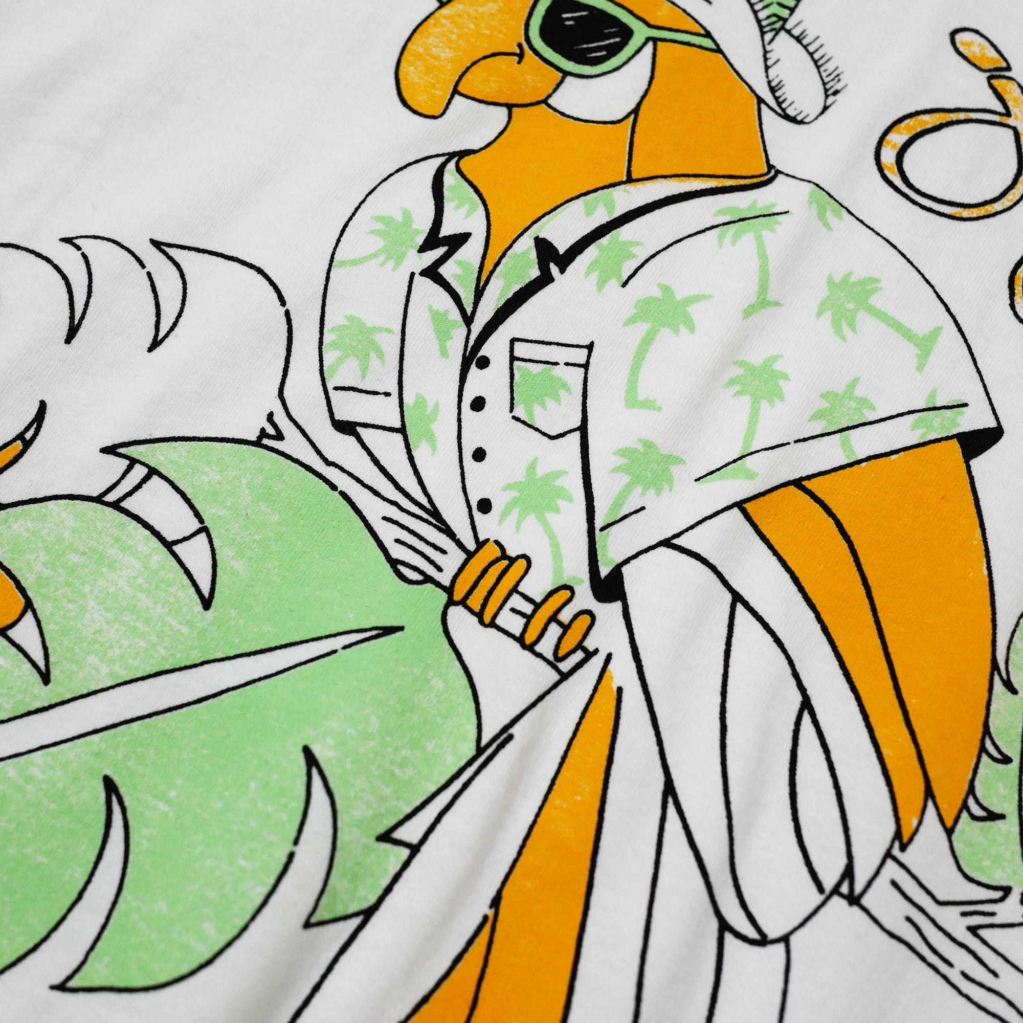 Jazz Parrot T-Shirt   White / Orange