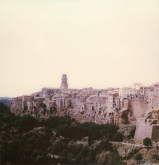 Pitigliano toscane village polaroid photo deco