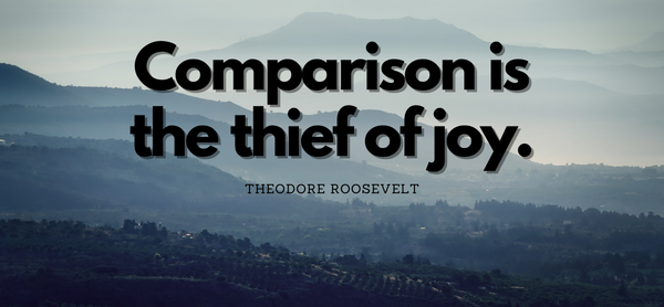 Comparison is the thief of joy - Theodore Roosevelt