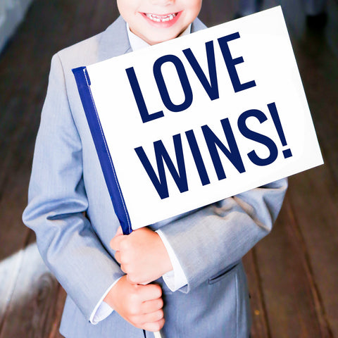 Love Wins Sign for Gay Pride LGBTQ+