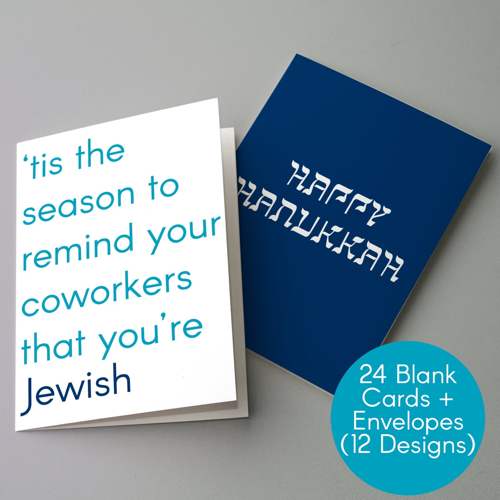 Funny Hanukkah Cards Bulk Pack 24 Jewish Holiday Chanukah Greetings Ritzy Rose