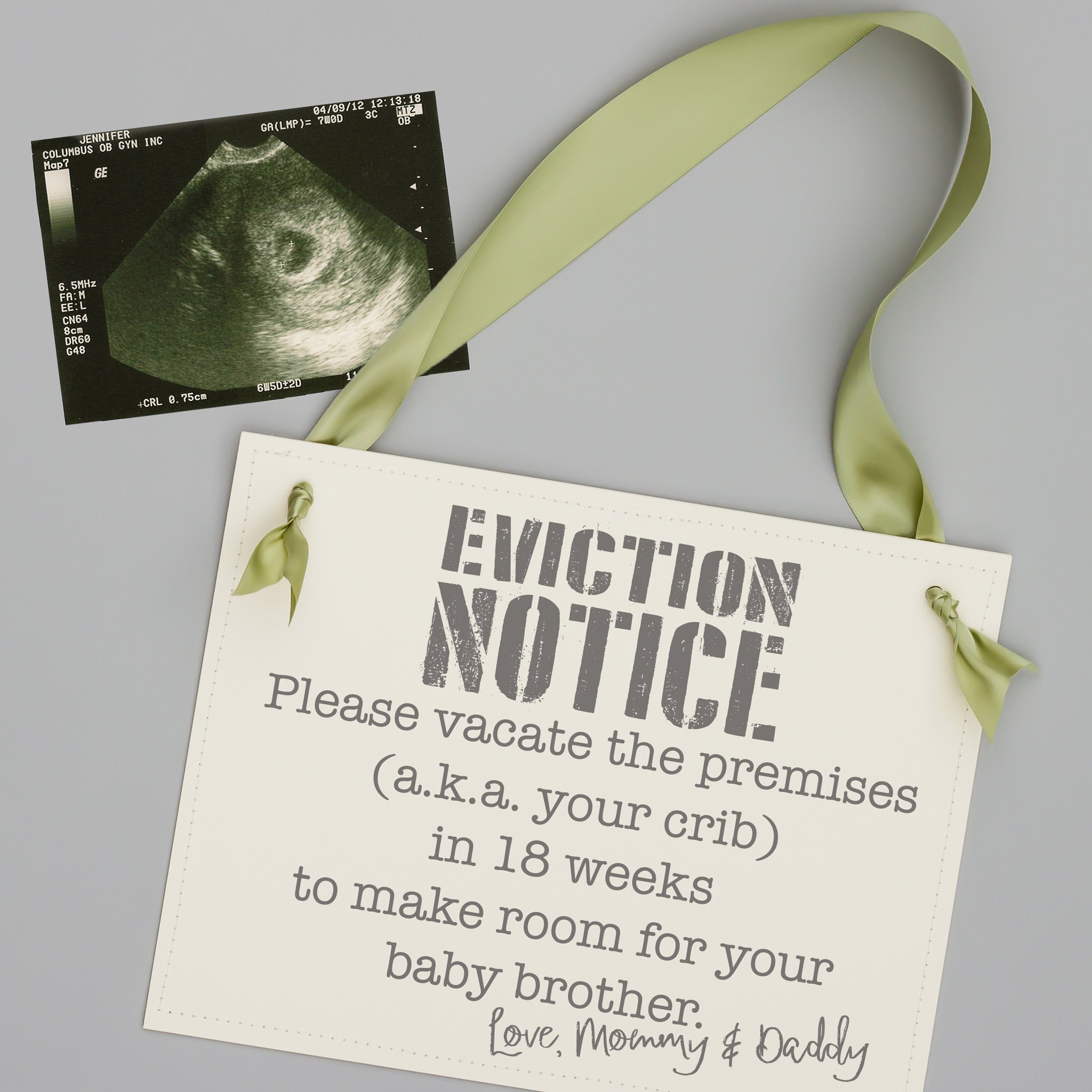 new baby announcement eviction notice for crib big