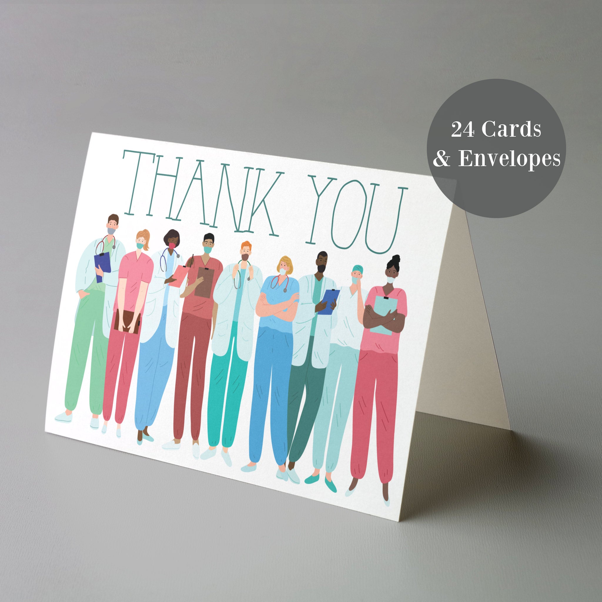 Thank A Medical Professional Cards 24 Pack For Doctors Nurses