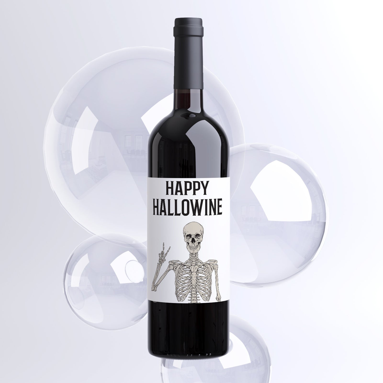 Hallowine Halloween Party Wine Labels - 4 Halloween Party Decor Sticke ...