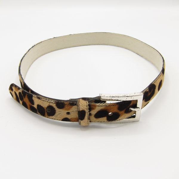 Brighton calf hair animal print belt — Holy Thrift