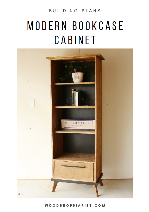 DIY Bookshelf with Hidden Storage Drawers--Printable Building Plans