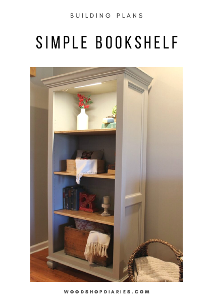 DIY Bookshelf with Hidden Storage Drawers--Printable Building Plans