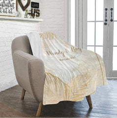 客製化情侶結婚禮物-Autumn Gold個人化定製毛毯被子情人節禮物