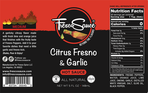 Citrus Fresno & Garlic Hot Sauce