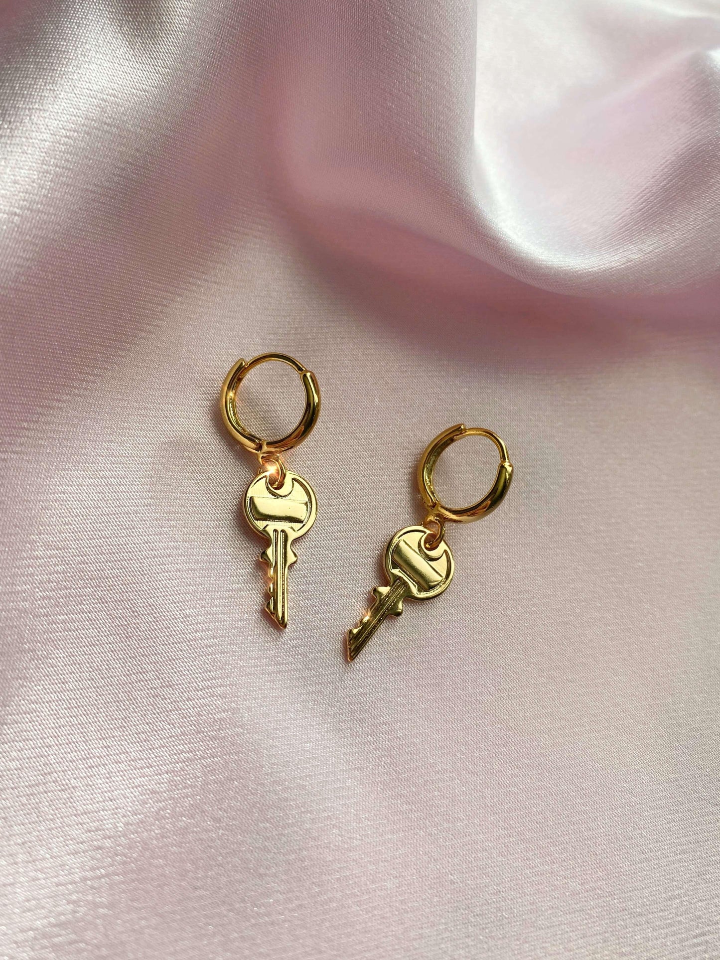 Silver And 18ct Gold Plated Lock And Key Earrings By Hurleyburley