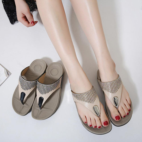 diamond studded flip flops