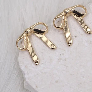Bow Stud Earring- Gold - Mod House