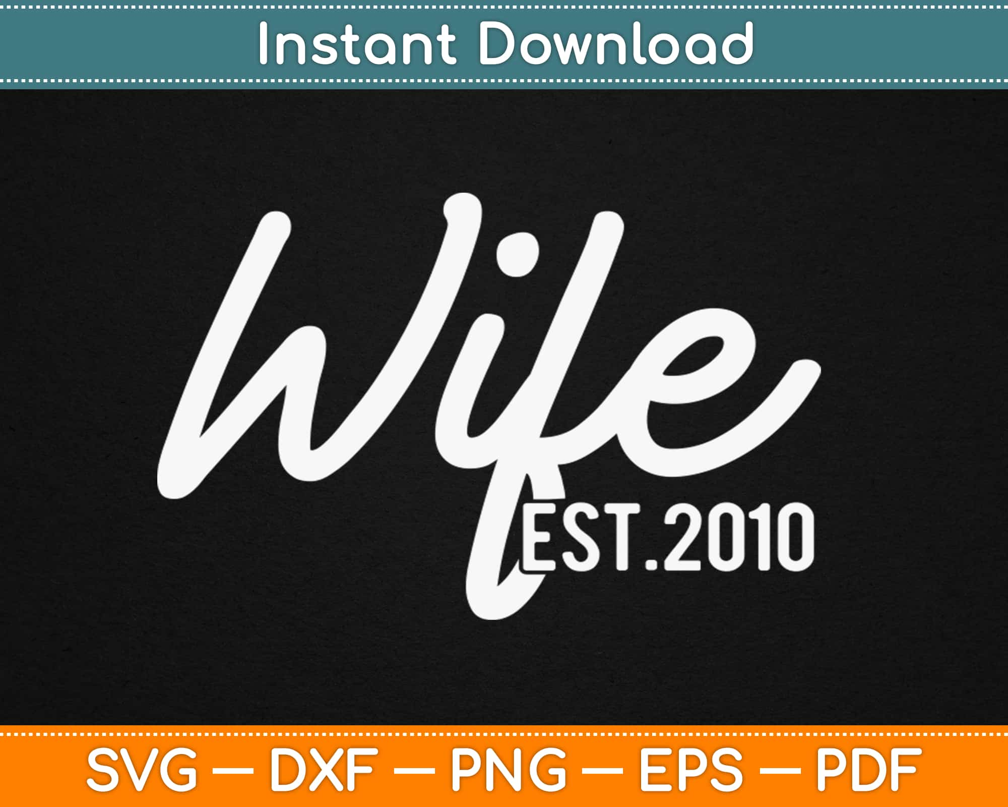 Download 8th Wedding Anniversary Gift For Her Wife Est 2010 Svg Cut Files Artprintfile