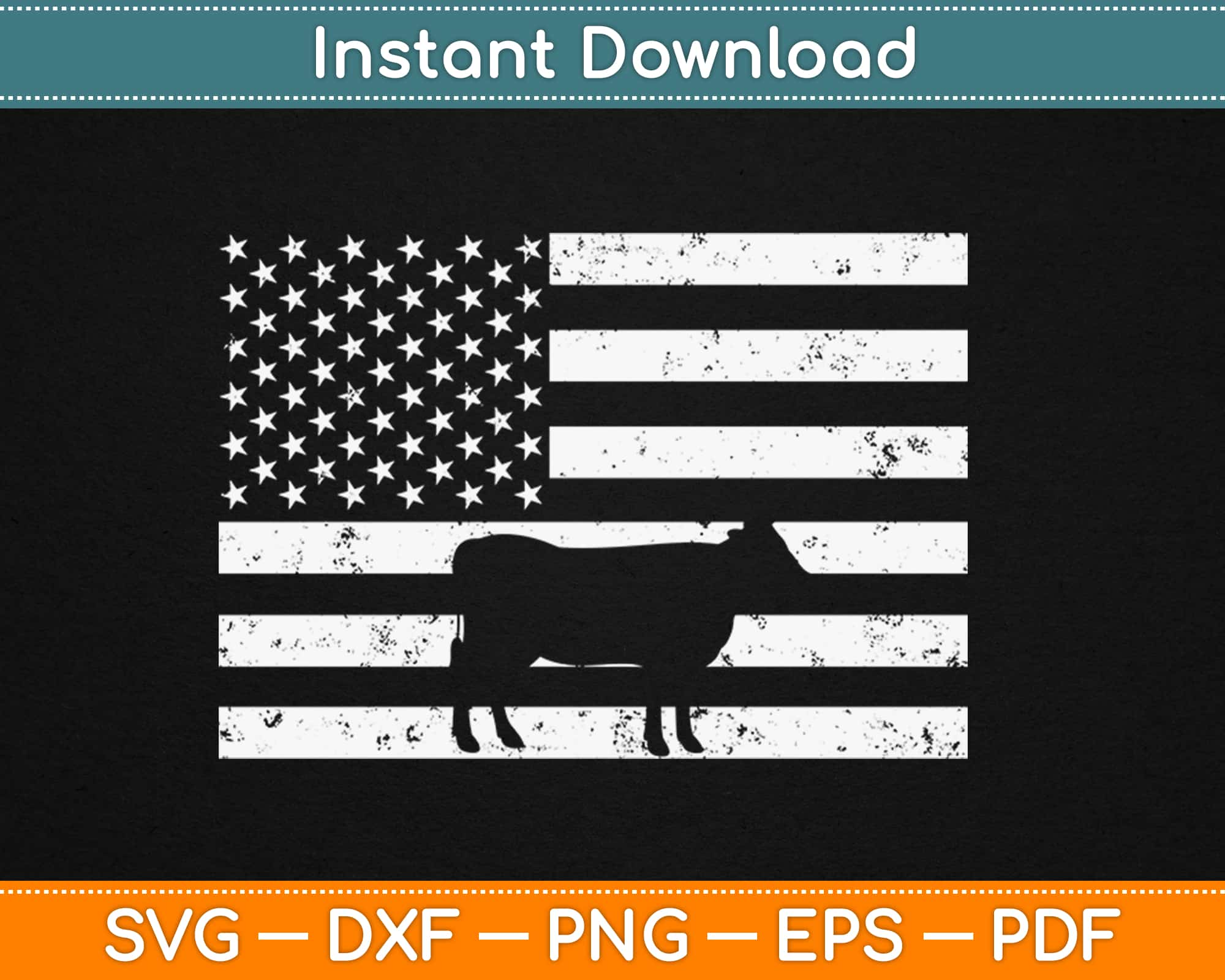 Download American Flag Cow Svg Cutting Files Artprintfile