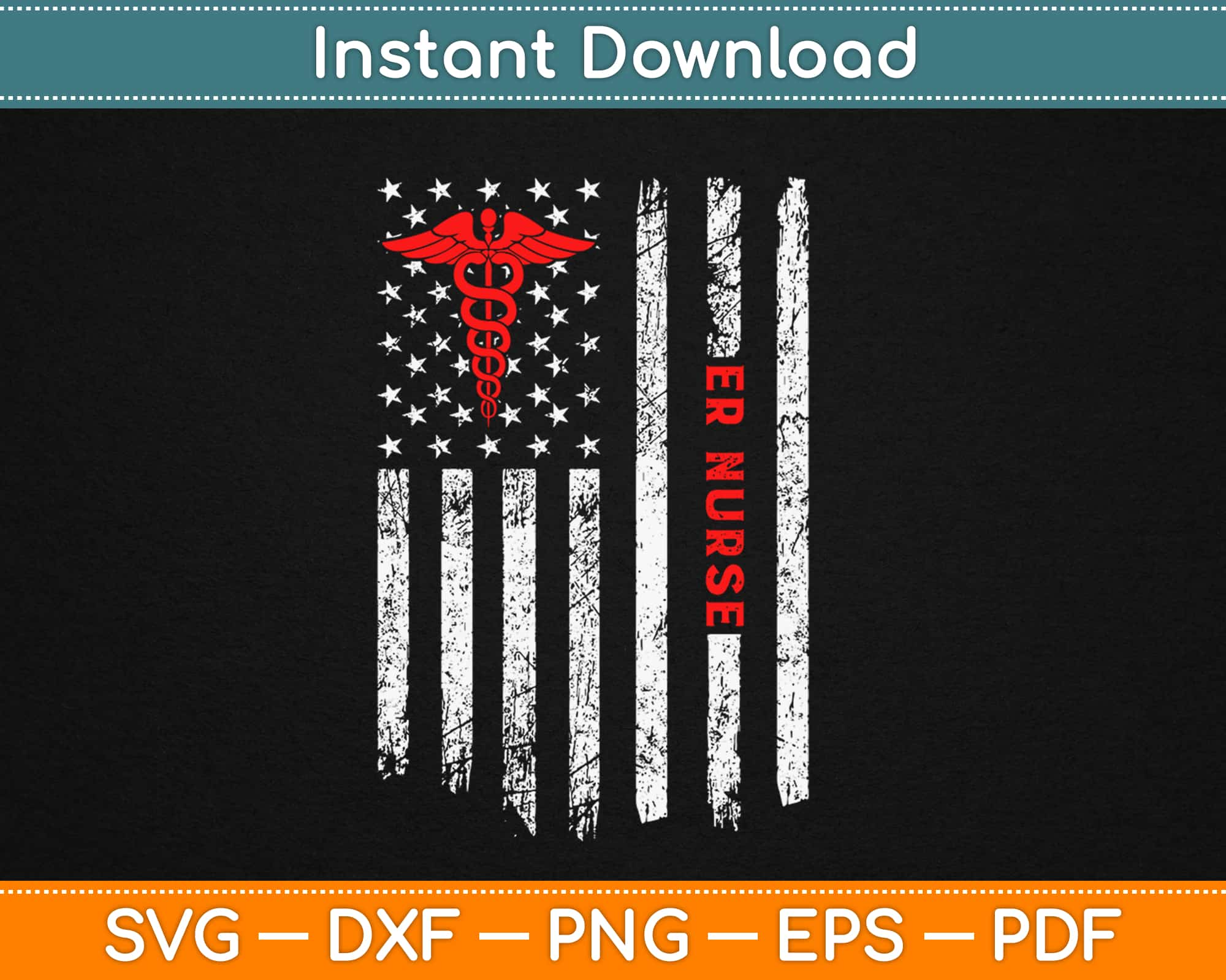 Download American Flag Emergency Nurse Svg Png Files Artprintfile