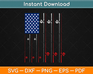 Download American Flag Patriotic Fishing Pole Outdoorsman Svg Png Dxf Digital Cut File Artprintfile