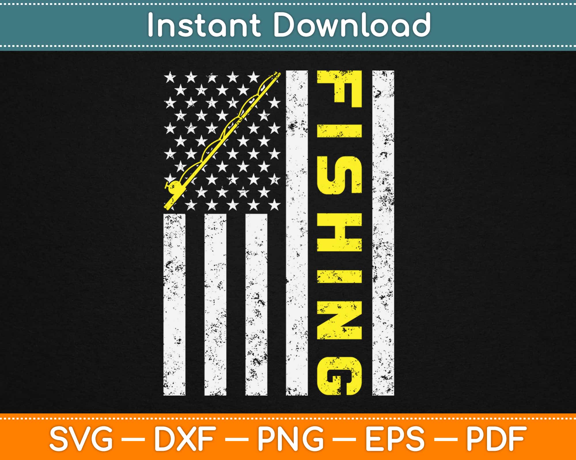 Download American Flag Patriotic Fishing Pole Outdoorsman Svg Digital Download Artprintfile