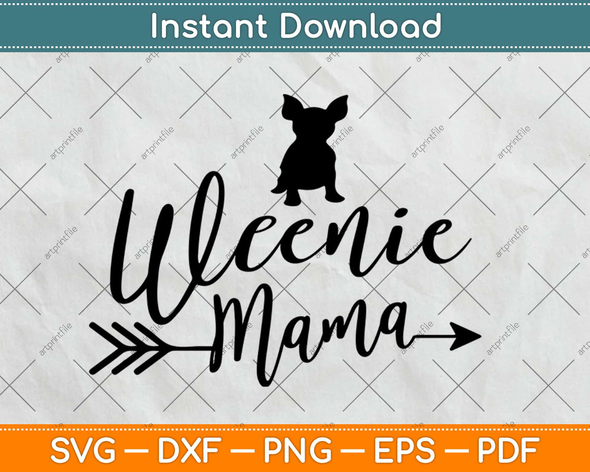 Dachshund Mom Funny Dog Svg Png Dxf Eps Craft Cutting File Instant