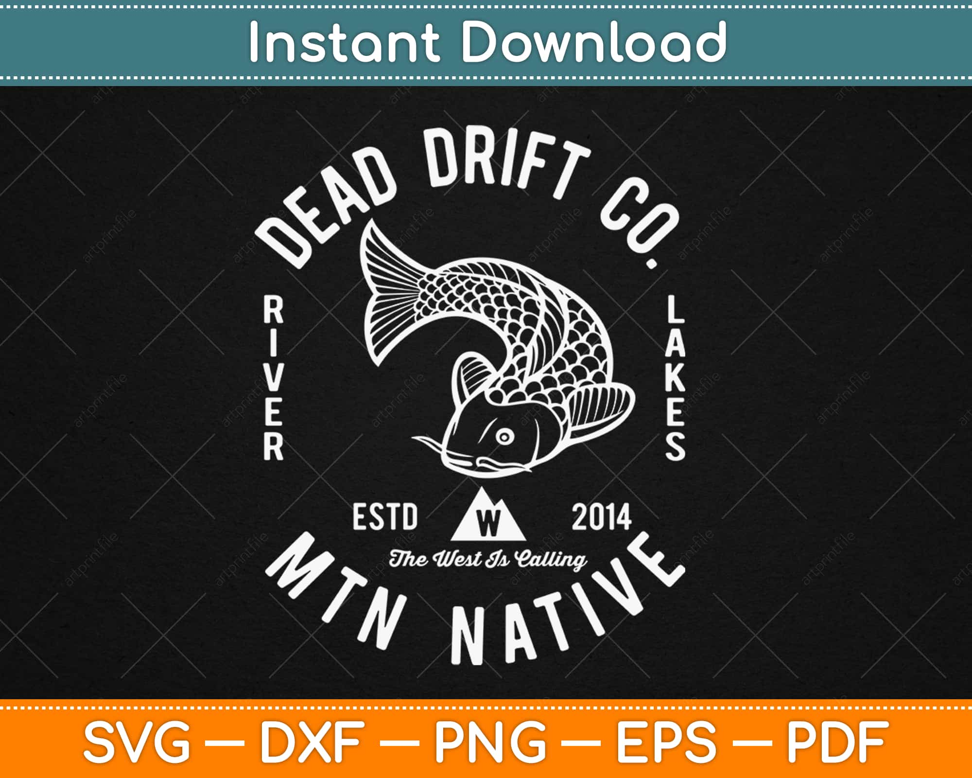 Download Dead Drift Fly Moto Fishing Svg Design Cut File For Silhouette Machine Artprintfile