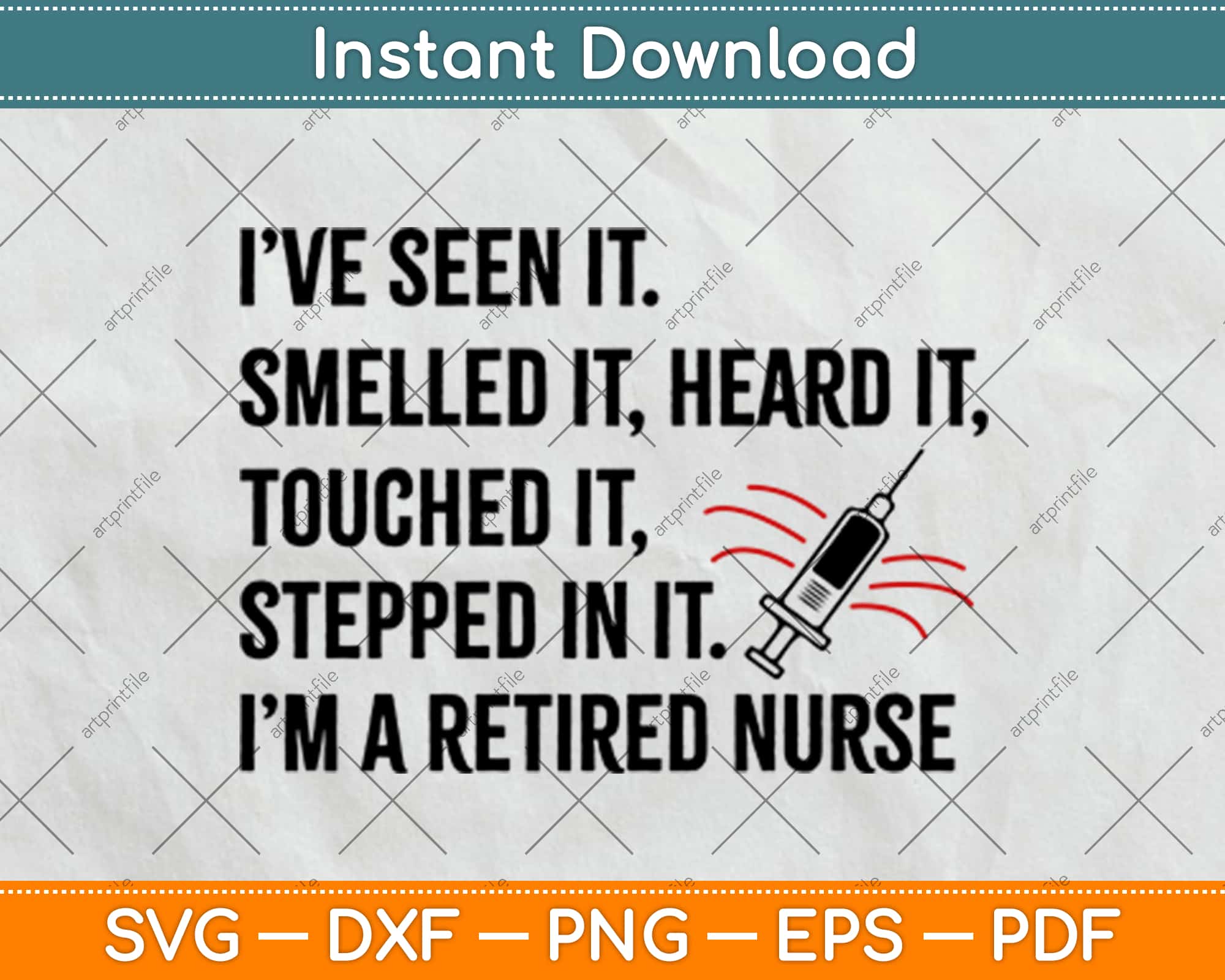 Funny Nurse Retirement Svg Png Dxf Eps Digital Cut File Instant Download Artprintfile