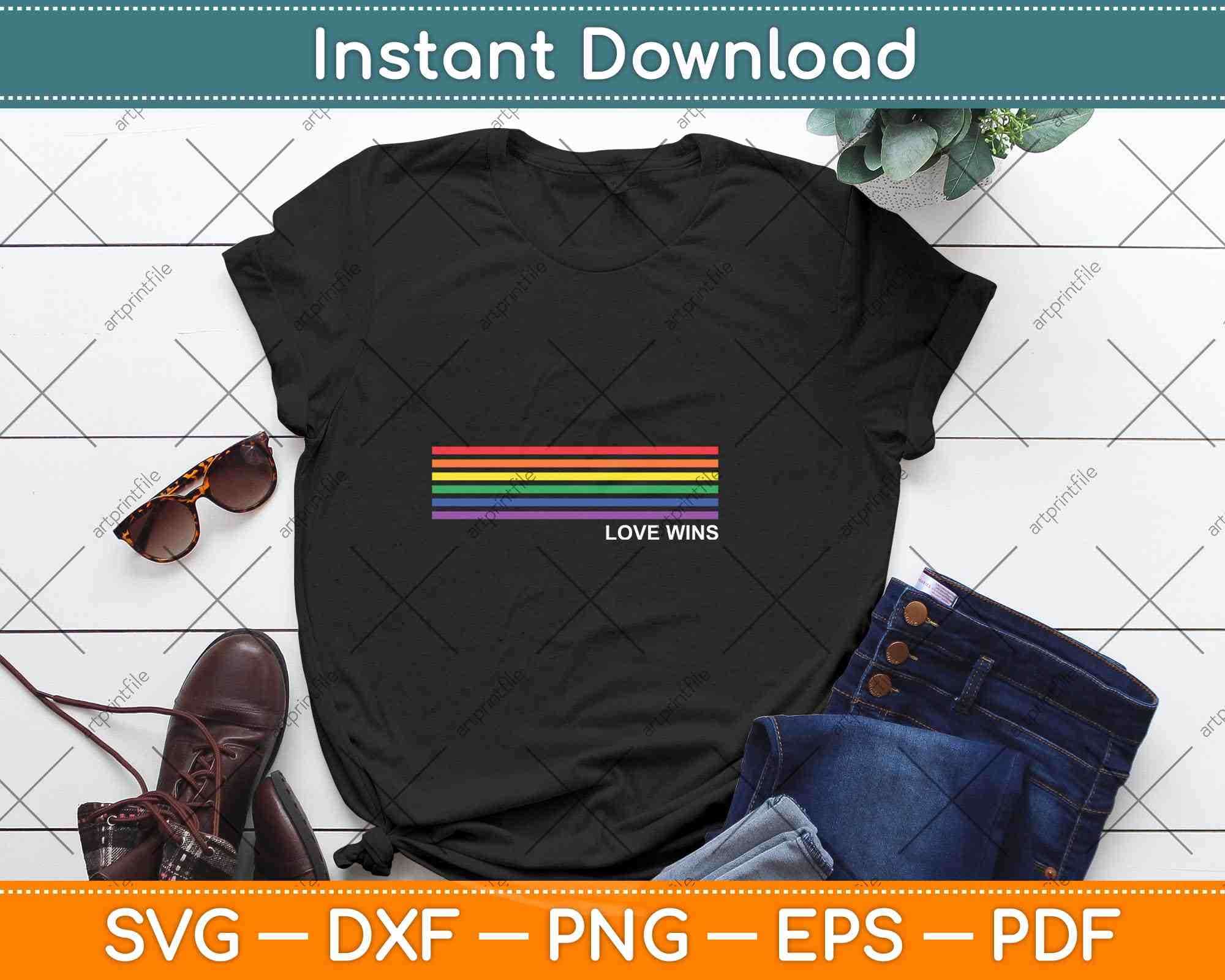 Download Gay Pride Rainbow Equality Love Wins Svg Png Dxf Cutting ...