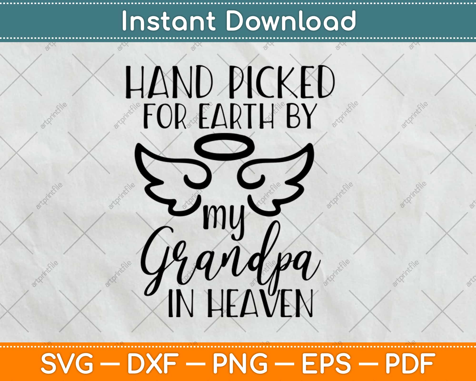 Download Handpicked For Earth By My Grandpa In Heaven Svg Png Dxf Eps Craft Cut File Artprintfile