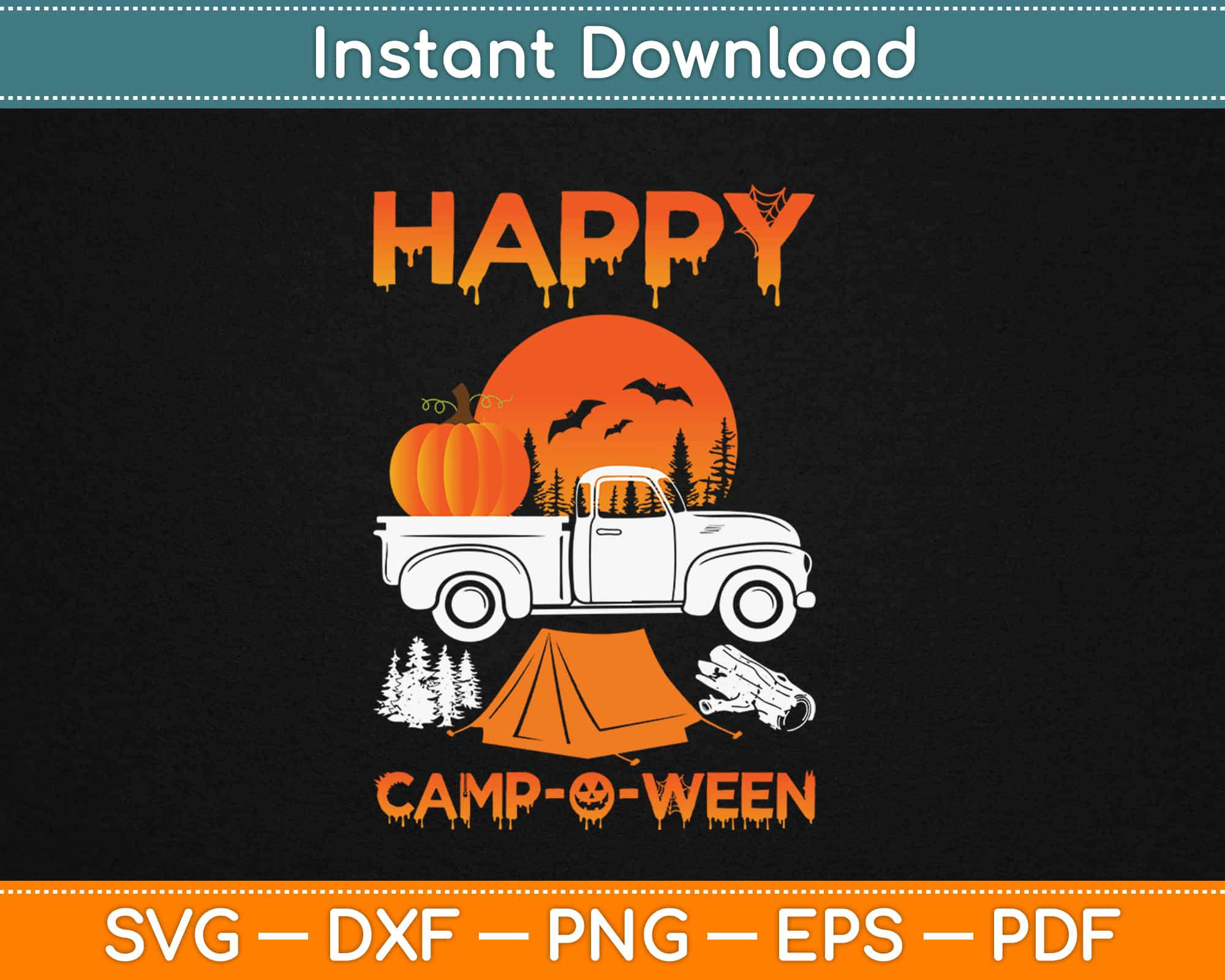 Download Happy Camp O Ween Funny Camping Halloween Svg Dxf Png Cut File Artprintfile