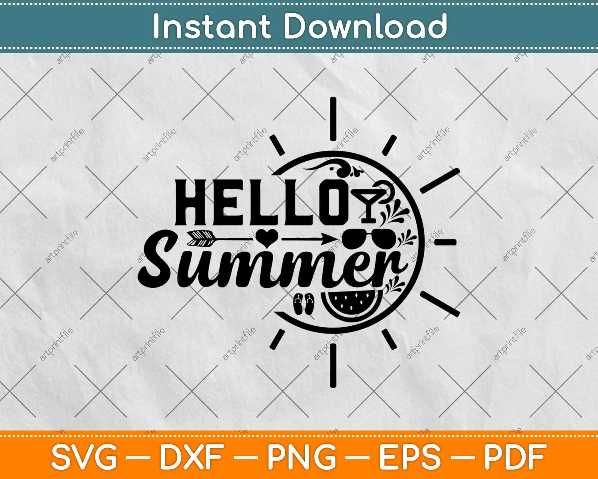 Free Free Hello Summer Vertical Svg 501 SVG PNG EPS DXF File