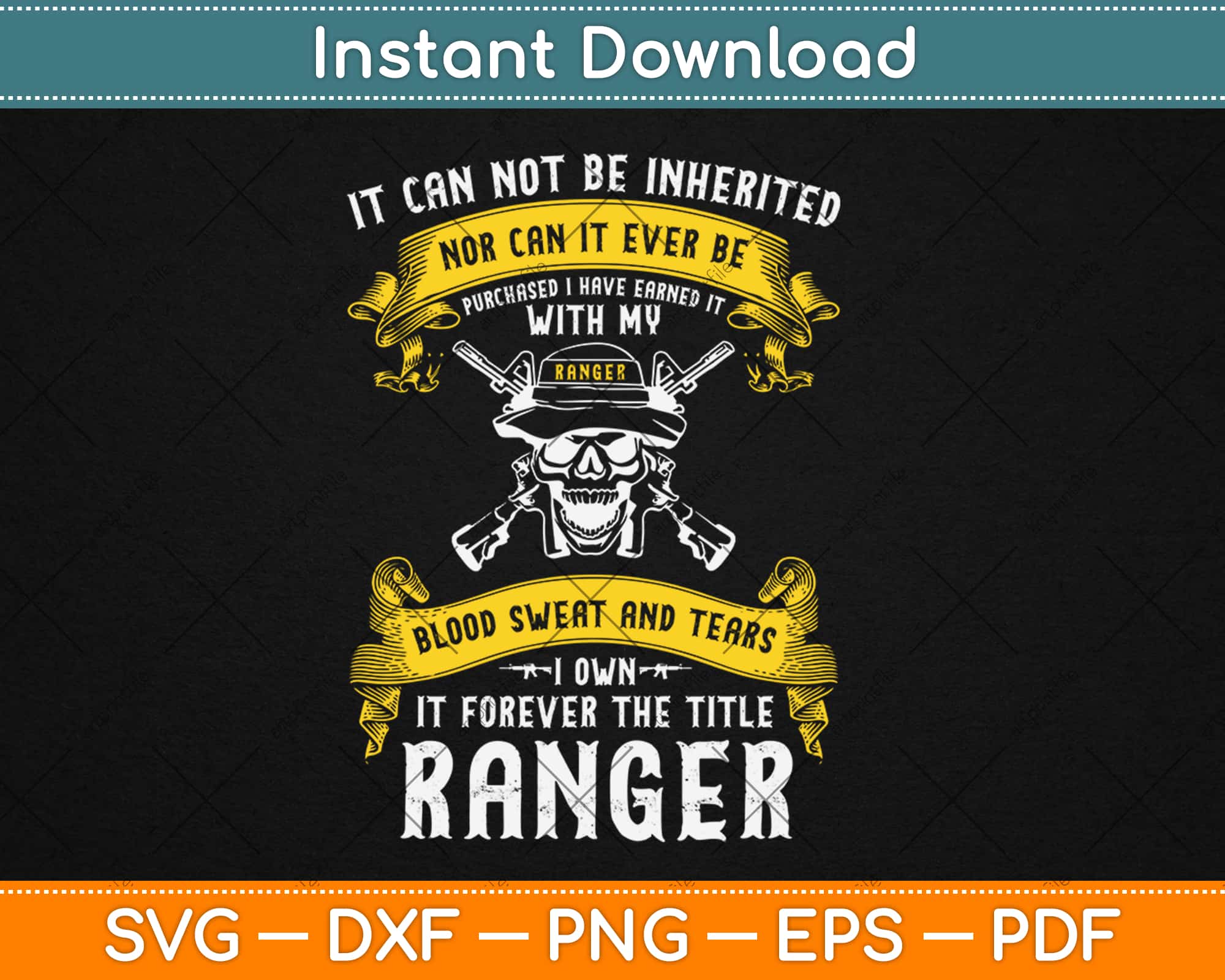 I Own It Forever The Title Us Army Ranger Veteran Svg Png Design Digital Craft Cut File Artprintfile