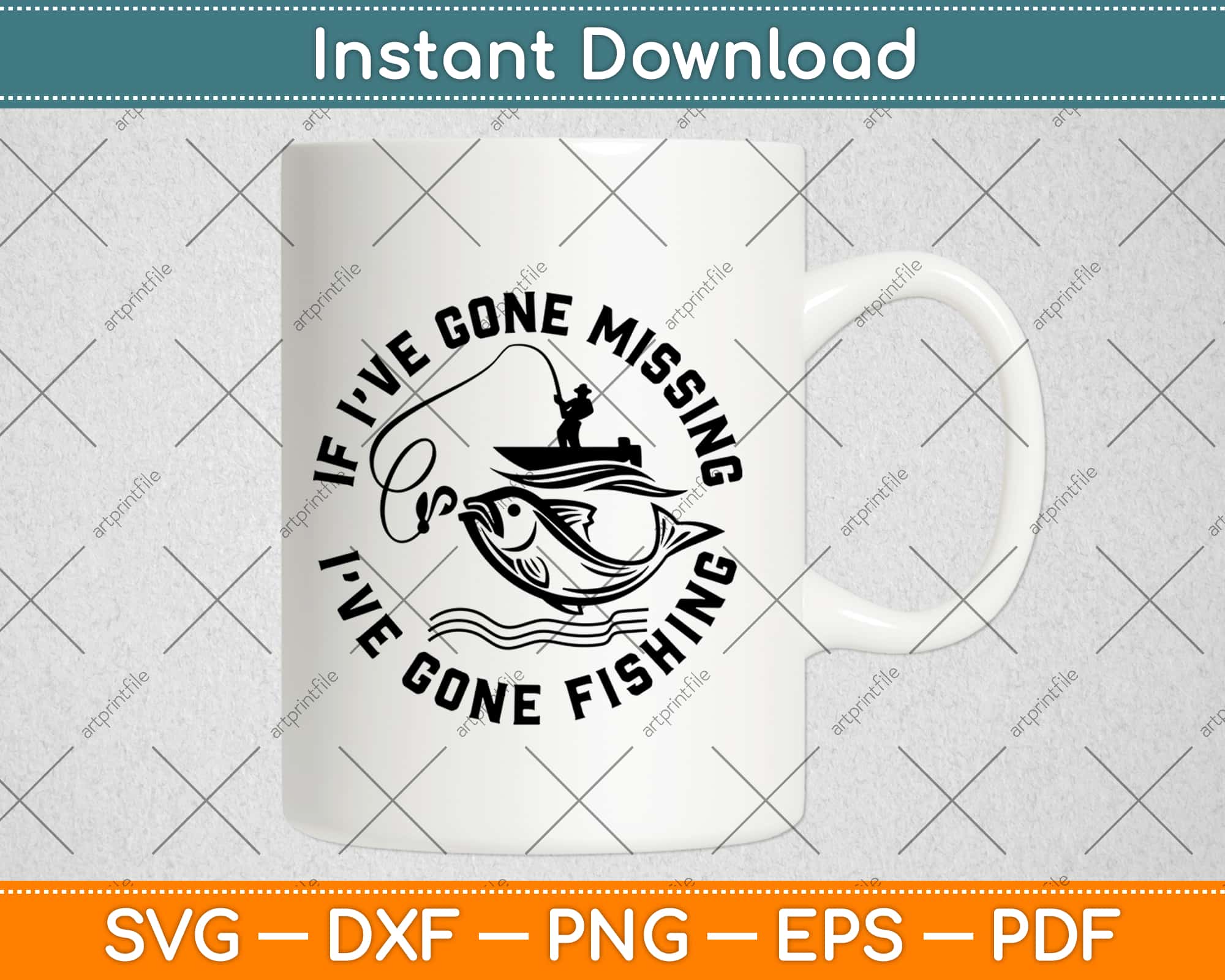 Download If I Ve Gone Missing I Ve Gone Fishing Svg Png Dxf Craft Cut File Instant Download Artprintfile