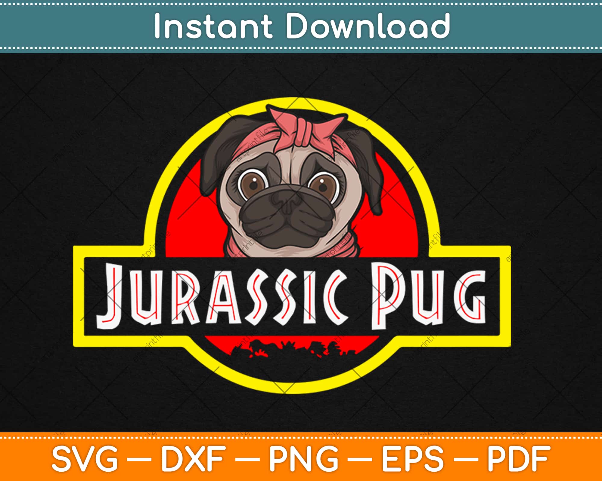 Download Jurassic Pug For Dog Lovers To Halloween Funny Pug Svg Design Digital Craft Cut File Artprintfile