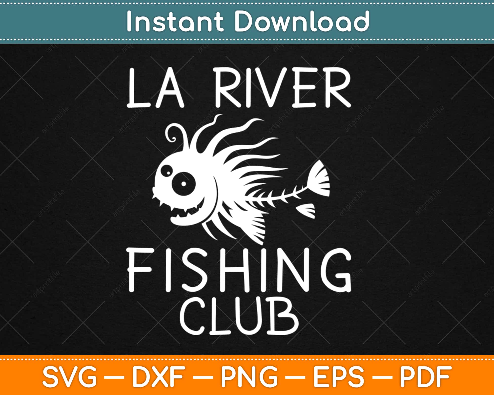 Download L A River Fishing Club Three Eyed Fish Svg Png Design Cut File Digital Download Artprintfile