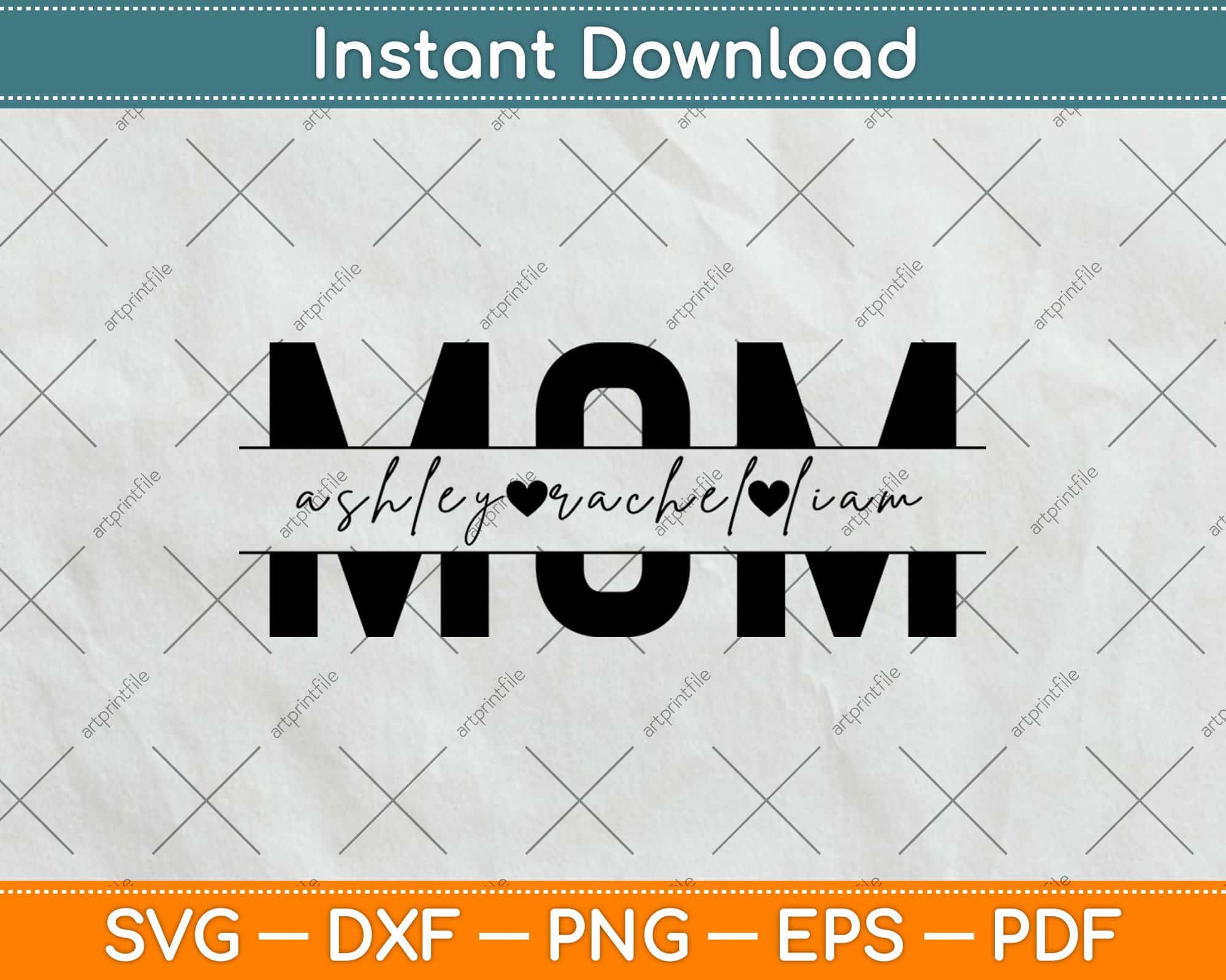 Download Mom Split Monogram Mothers Day Svg Png Dxf Digital Cutting Files Artprintfile